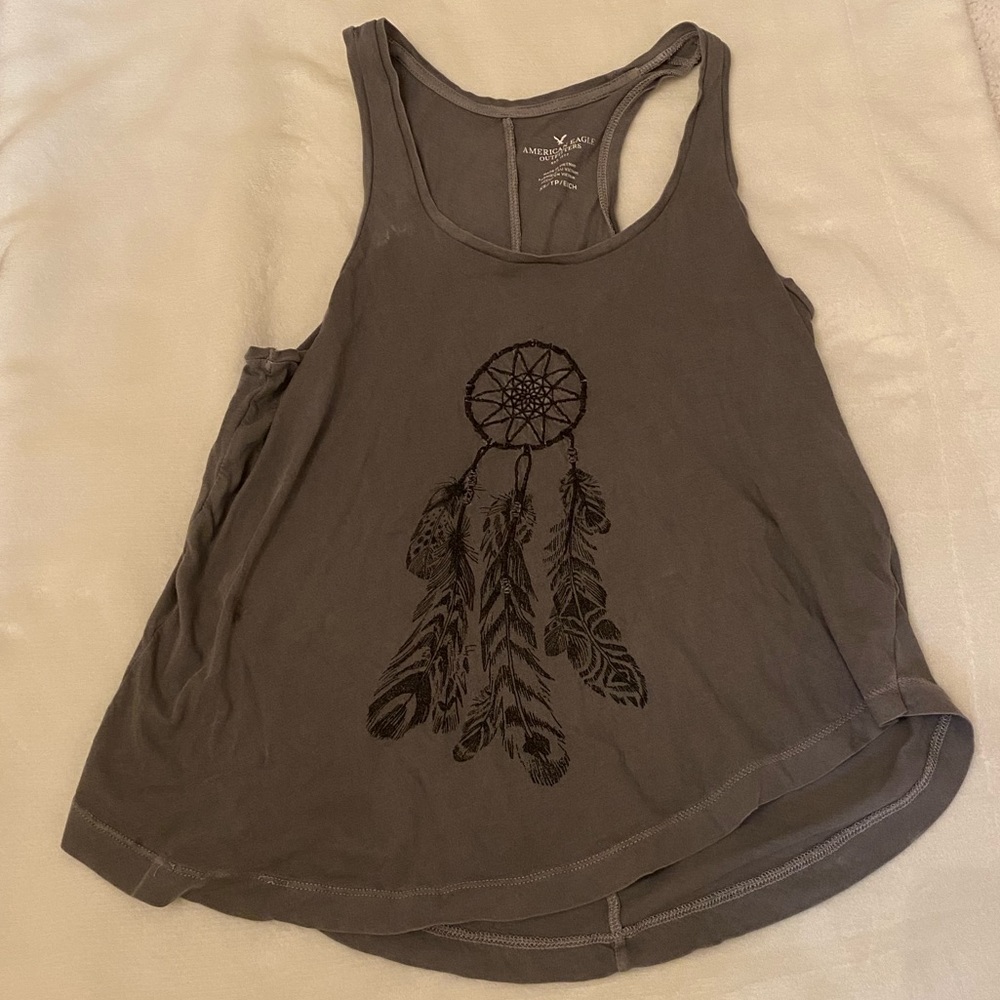 American Eagle Dreamcatcher Halter Back Tank Top